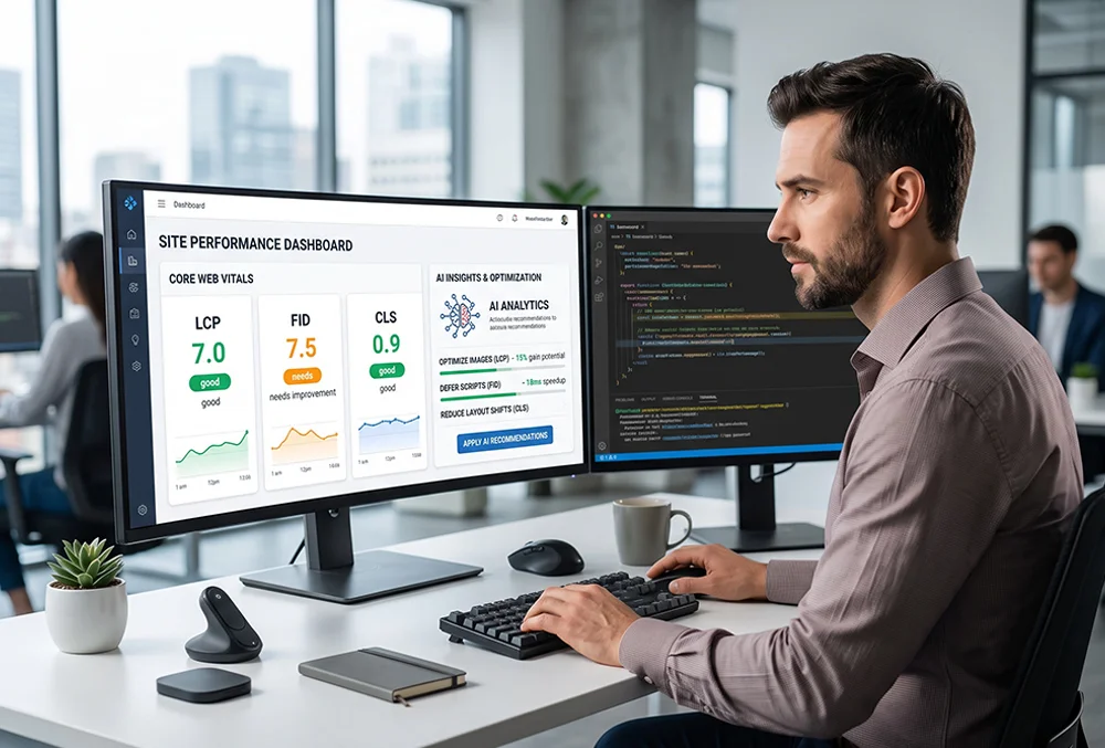 Optimizing Site Performance and Core Web Vitals Using AI Analytics