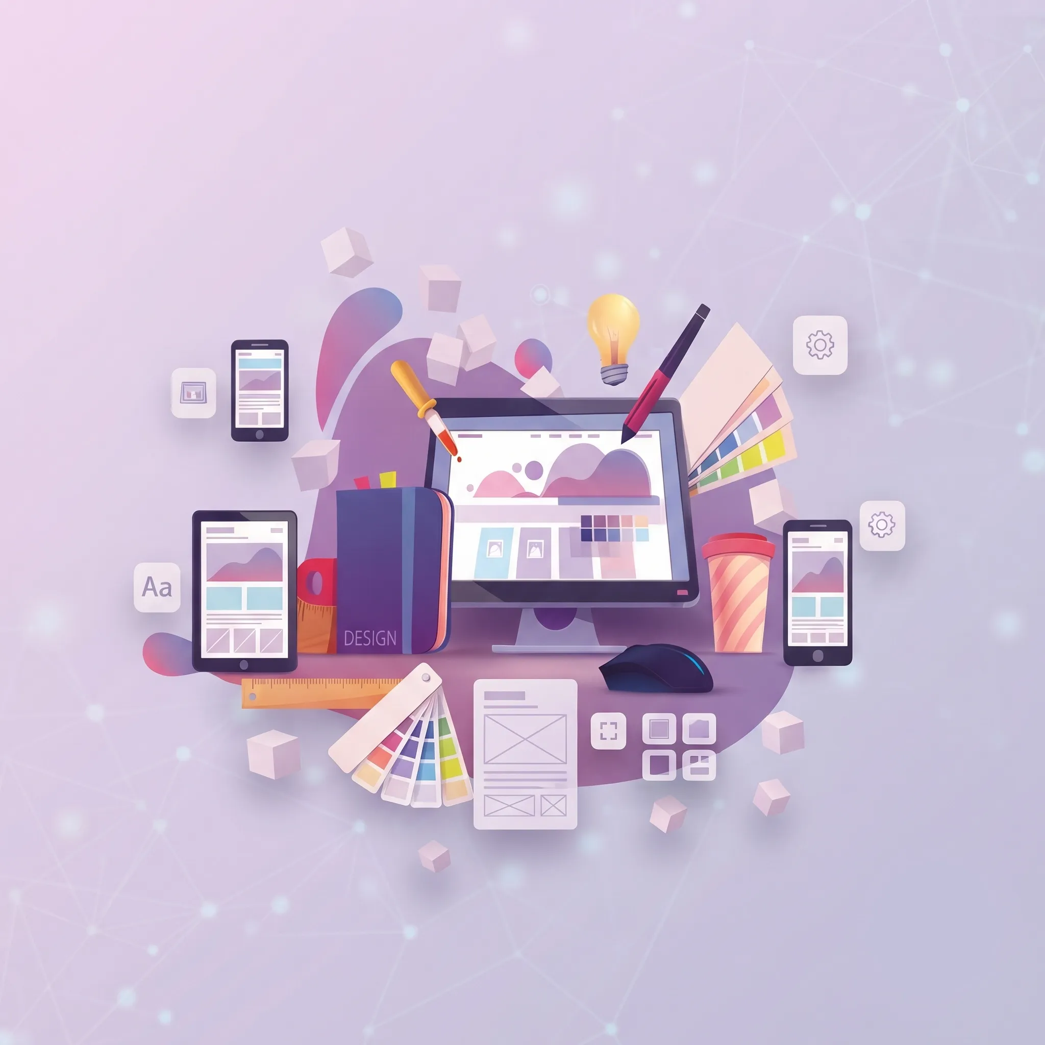 Graphic design workspace - Top Rated Web Design - Web Clinic Online